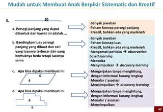 Results of Science(8th Grade)
                                                   2007                                                                                                                                                      2011
       Very Low                        Low                  Intermediate                       High               Advance                           Very Low                        Low                  Intermediate                   High                      Advance
100%                                                                                                                                         100%
 90%                                                                                                                                          90%
 80%                                                                                                                                          80%
 70%                                                                                                                                          70%
 60%                                                                                                                                          60%
 50%                                                                                                                                          50%
 40%                                                                                                                                          40%
 30%                                                                                                                                          30%
 20%                                                                                                                                          20%
 10%                                                                                                                                          10%
  0%                                                                                           Iran                                            0%




                                                                                                                                                                                                                      Iran
                                                                                                                    Morocco




                                                                                                                                                                                                                                                                                Morocco
                      Chinese Taipei




                                                                                                                                                                   Chinese Taipei
          Singapore




                                                                                                                                                       Singapore
                                       Japan




                                                                                                                                                                                                     Japan
                                                                                      Turkey




                                                                                                                                                                                                             Turkey
                                               Korea, Rep. of




                                                                                                                                                                                    Korea, Rep. of
                                                                           Thailand




                                                                                                                                                                                                                                        Thailand
                                                                Malaysia




                                                                                                                                                                                                                             Malaysia
                                                                                                                              Saudi Arabia




                                                                                                                                                                                                                                                   Saudi Arabia
                                                                                                      Indonesia




                                                                                                                                                                                                                                                                    Indonesia
   Lebih dari 95% siswa Indonesia hanya mampu sampai level menengah, sementara hampir 40%
   siswa Taiwan mampu mencapai level tinggi dan advance. Dengan keyakinan bahwa semua
   anak dilahirkan sama, kesimpulan dari hasil ini adalah yang diajarkan di Indonesia berbeda
   dengan yang diujikan [yang distandarkan] internasional

                                                                                                                                                                                                                                                                                    40
 