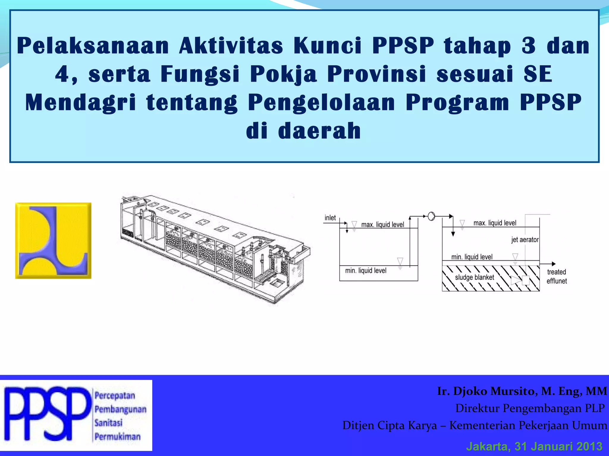 Pelaksanaan PPSP Tahap 3 dan 4, serta Fungsi Pokja Provinsi | PPT