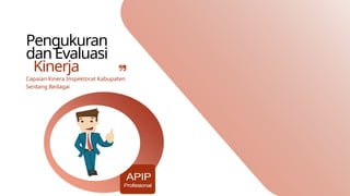 Pengukuran
dan Evaluasi
Kinerja
Capaian Kinera Inspektorat Kabupaten
Serdang Bedagai
 