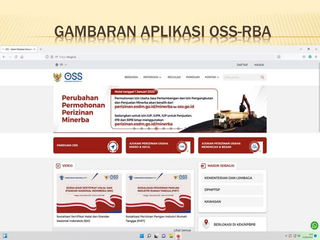 PAPARAN PANDUAN OSS RBA (Online Single Submission) | PPTX