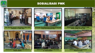 SOSIALISASI PMK
PRE RELEASE BUPATI MENGENAI PMK PADA
TANGGAL 13 MEI 2022
SOSIALISASI PMK DENGAN SFORKOMPINDES BESERTA ELUR
UH JAJARAN OPDFORKOMPINDA, KECAMATAN, FORKOMPI
NCAM, DAN PERANGKAT DESA
SOSIALISASI PENYAKIT MULUT DAN
KUKU (PMK) DI PC NU
SOSIALISASI PENYAKIT MULUT DAN KUKU DI
PASAR HEWAN
SOSIALISASI PENYAKIT MULUT DAN KUKU
DI MASYARAKAT
SOSIALISASI PMK DI PEDAGANG
PASAR & JAGAL
 