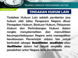 Paparan tupoksi datun kejari malra - Copy.ppt