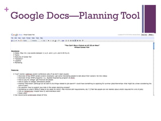 Google Docs—Planning Tool 