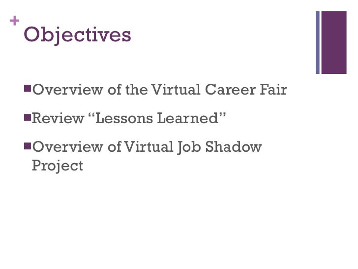 virtual career fair and job shadowing presentation questions for job shadowing