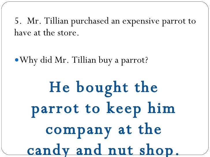 Papa’s Parrot Summary