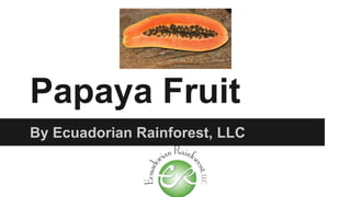 Papaya Fruit
By Ecuadorian Rainforest, LLC
 