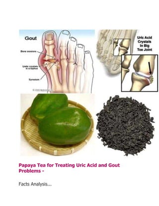 Papaya Tea for Treating Uric Acid and Gout
Problems -

Facts Analysis...
 