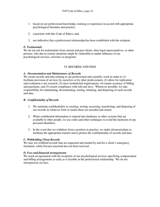 pap-code-of-ethics