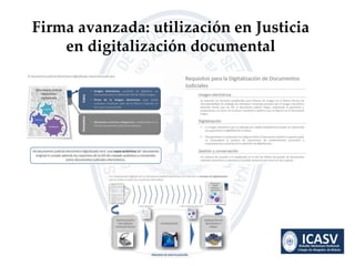 Firma avanzada: utilización en Justicia
en digitalización documental
 