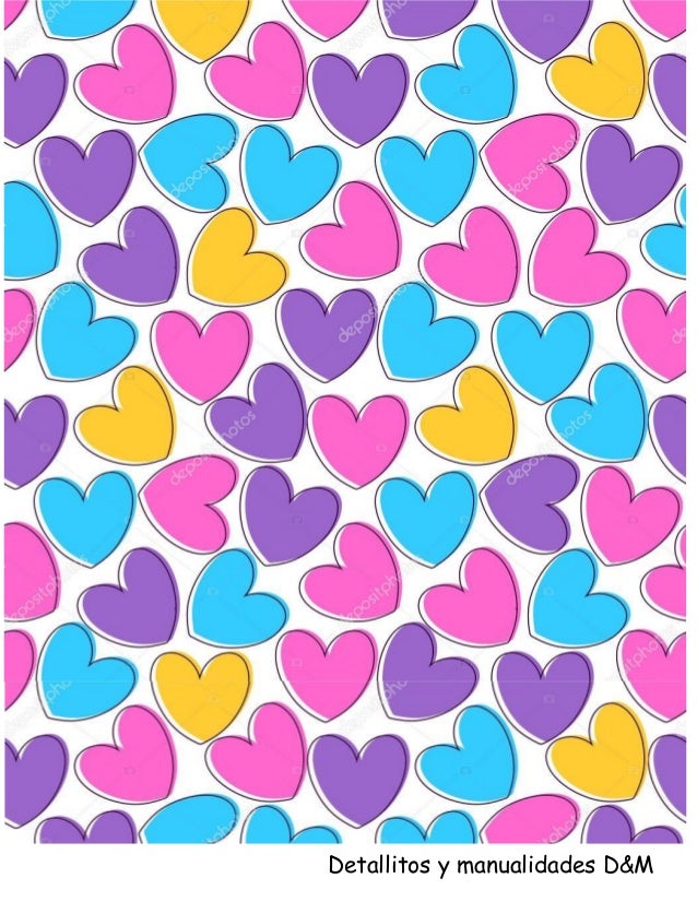 Papel Deco Corazones De Colores