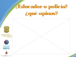 ¿ Educador o

policía?
¿qué opinas?
<iframe width="560" height="315"
src="/www.youtube.com/
/
embed/
28vzfAzlMw" frameborder="0"
allowfullscreen></
iframe>

 