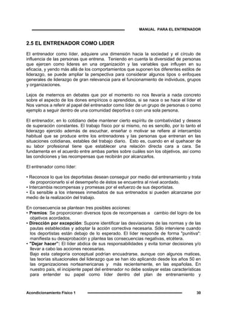 Papel Del Entranador