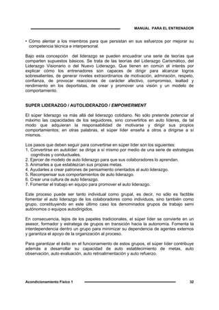 Papel Del Entranador