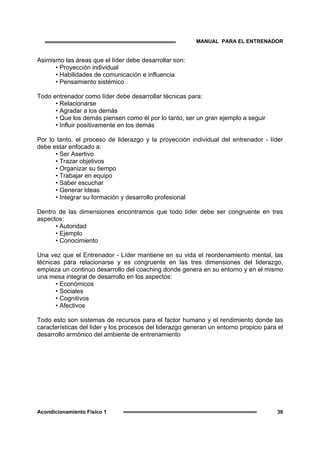 Papel Del Entranador