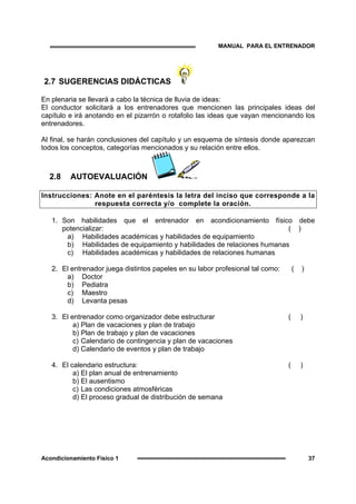 Papel Del Entranador