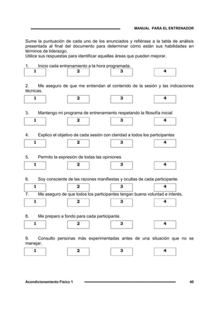 Papel Del Entranador