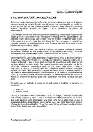 Papel Del Entranador