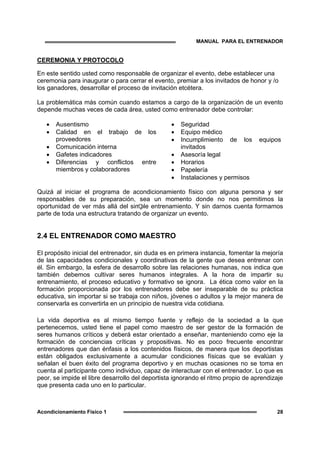 Papel Del Entranador