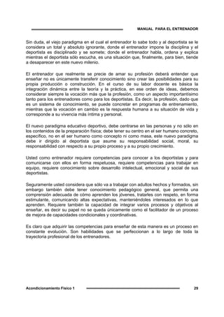 Papel Del Entranador