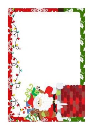 Papel e envelopes de natal