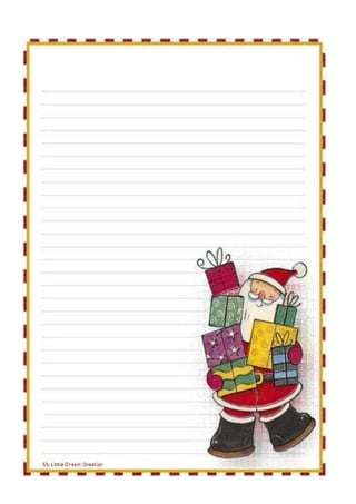 Papel e envelopes de natal