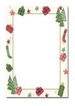 Papel e envelopes de natal