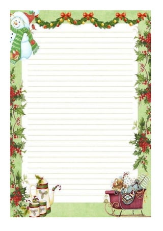 Papel e envelopes de natal