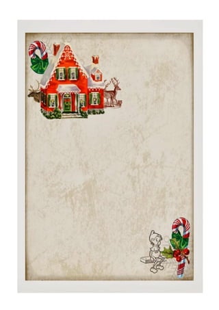 Papel e envelopes de natal