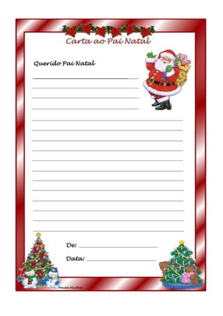 Papel e envelopes de natal