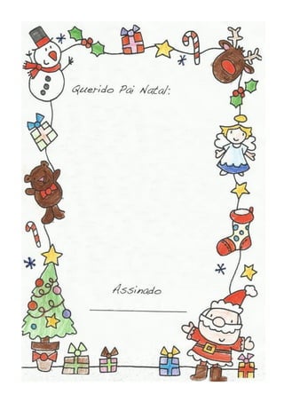 Papel e envelopes de natal