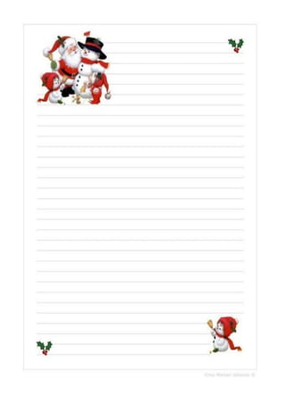 Papel e envelopes de natal