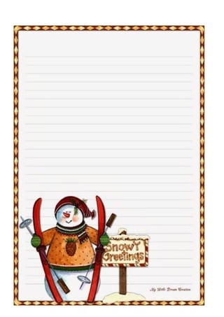 Papel e envelopes de natal