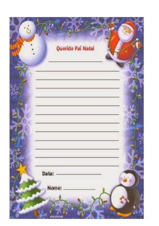 Papel e envelopes de natal