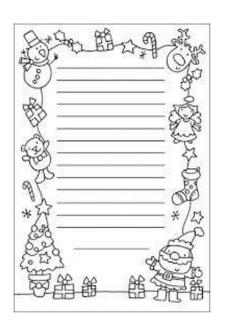 Papel e envelopes de natal