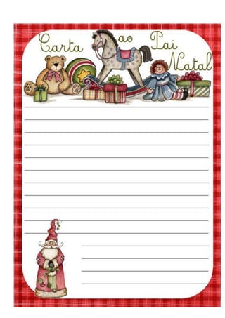 Papel e envelopes de natal