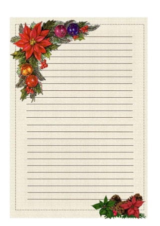 Papel e envelopes de natal