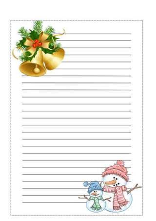 Papel e envelopes de natal