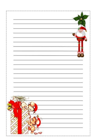 Papel e envelopes de natal