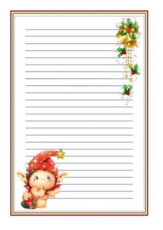 Papel e envelopes de natal