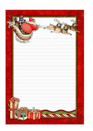 Papel e envelopes de natal