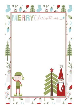 Papel e envelopes de natal