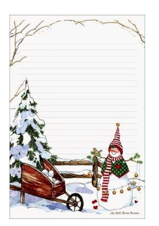 Papel e envelopes de natal