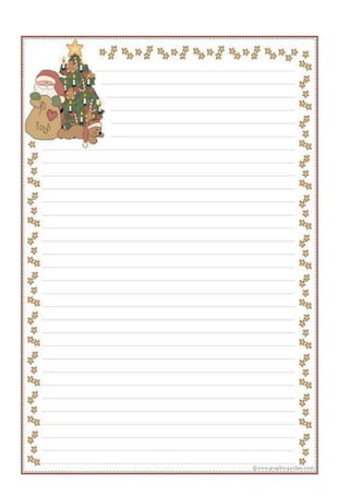 Papel e envelopes de natal