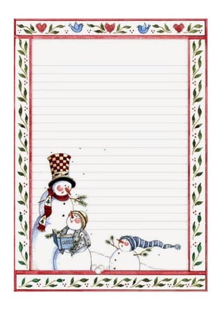 Papel e envelopes de natal