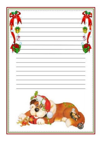 Papel e envelopes de natal