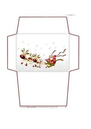 Papel e envelopes de natal