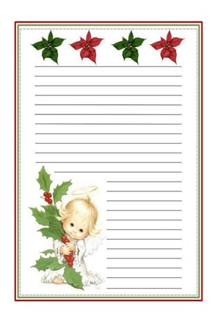 Papel e envelopes de natal