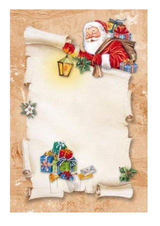 Papel e envelopes de natal