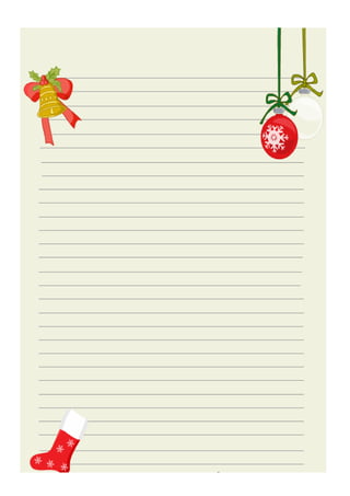 Papel e envelopes de natal