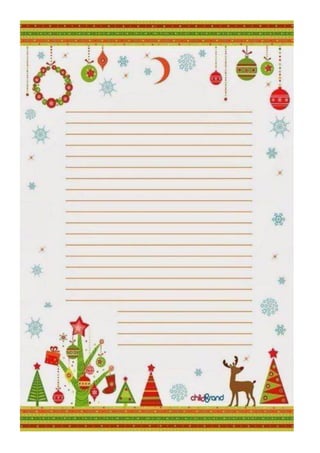 Papel e envelopes de natal